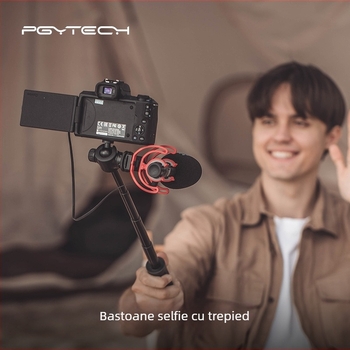 PGYTECH Trepied pentru cameră și smartphone, 4 secțiuni, din aliaj de aluminiu, cap pan-tilt sferic, încărcare până la 2 kg, model P-GM-217