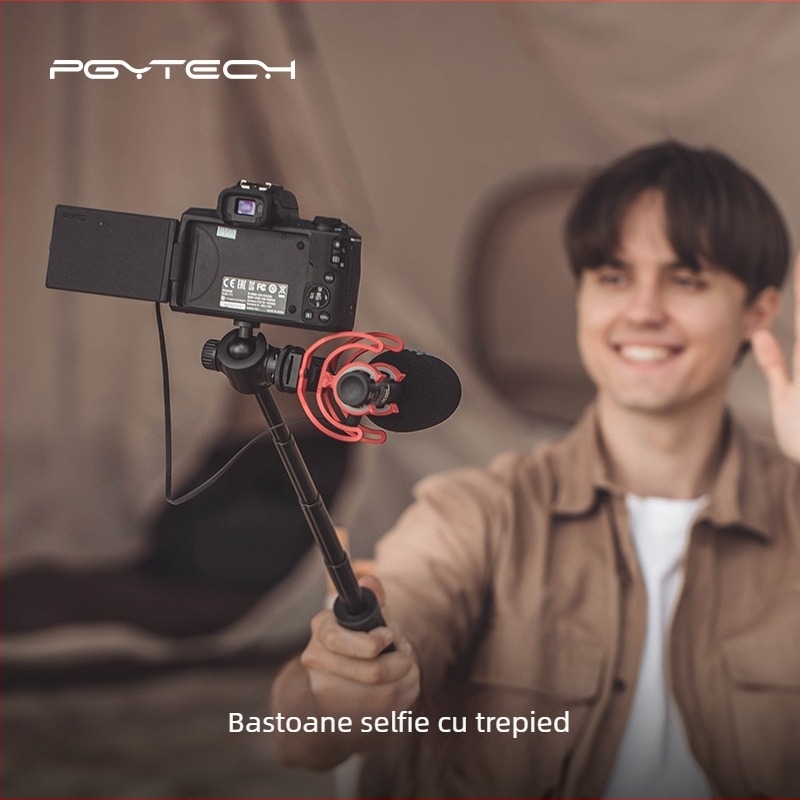 PGYTECH Trepied pentru cameră și smartphone, 4 secțiuni, din aliaj de aluminiu, cap pan-tilt sferic, încărcare până la 2 kg, model P-GM-217
