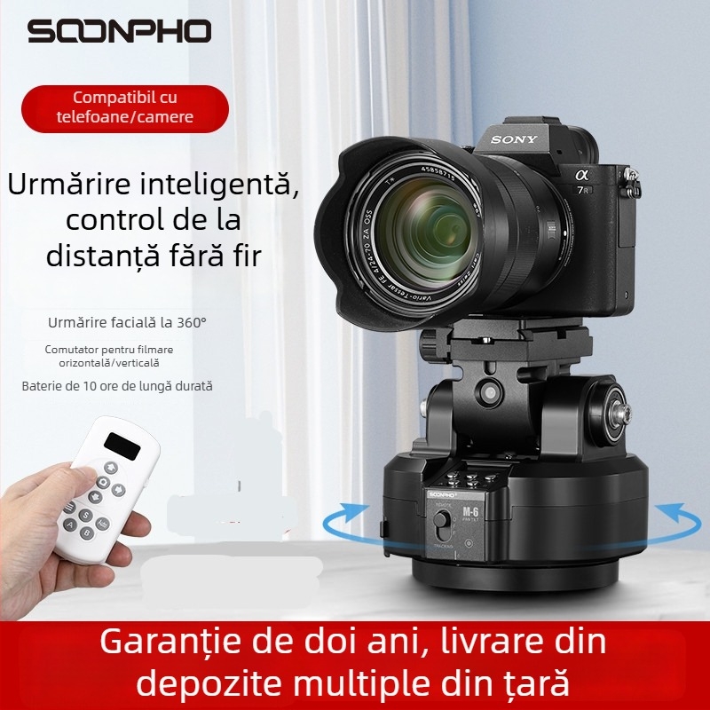 Suben M6 cameră pan-tilt electrică rotativă cu telecomandă wireless, panoramă de 360°, urmărire AI și recunoaștere facială
