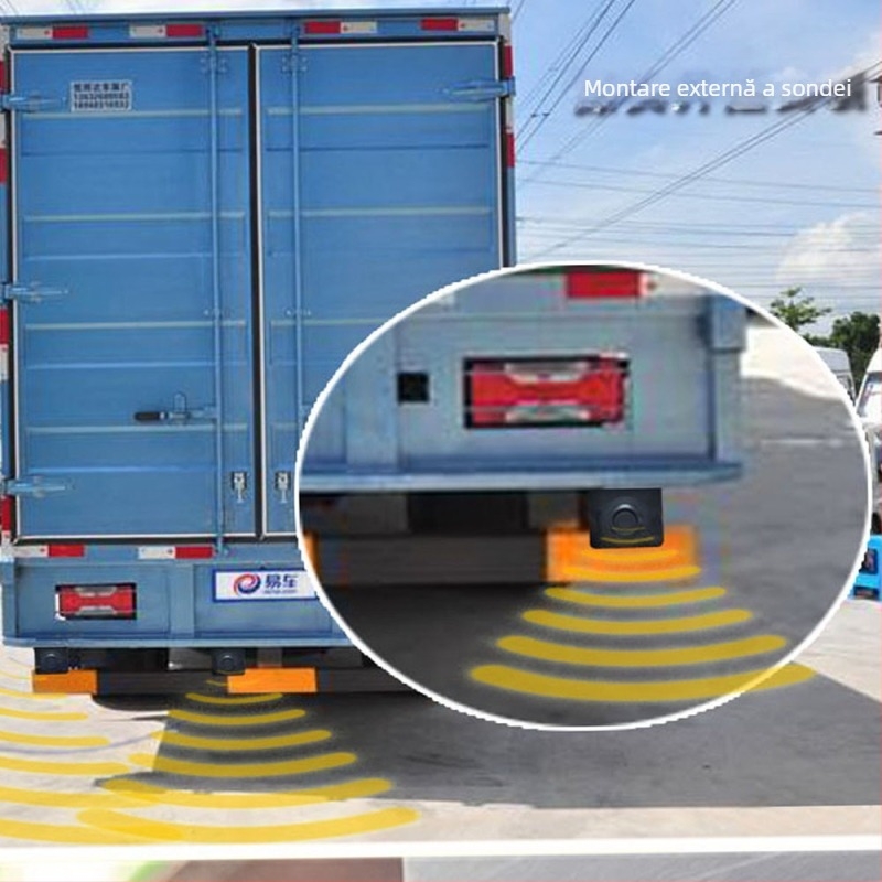Erlangshen senzor radar invers pentru camioane/trailere, sondă externă, montaj exterior fără găuri, alarmă ultrasonică de distanță