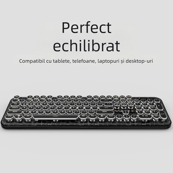 Tastatură mecanică cu switch verde, peste 98 taste, conectivitate tri-mod (cablu, wireless și Bluetooth), iluminare monocromă