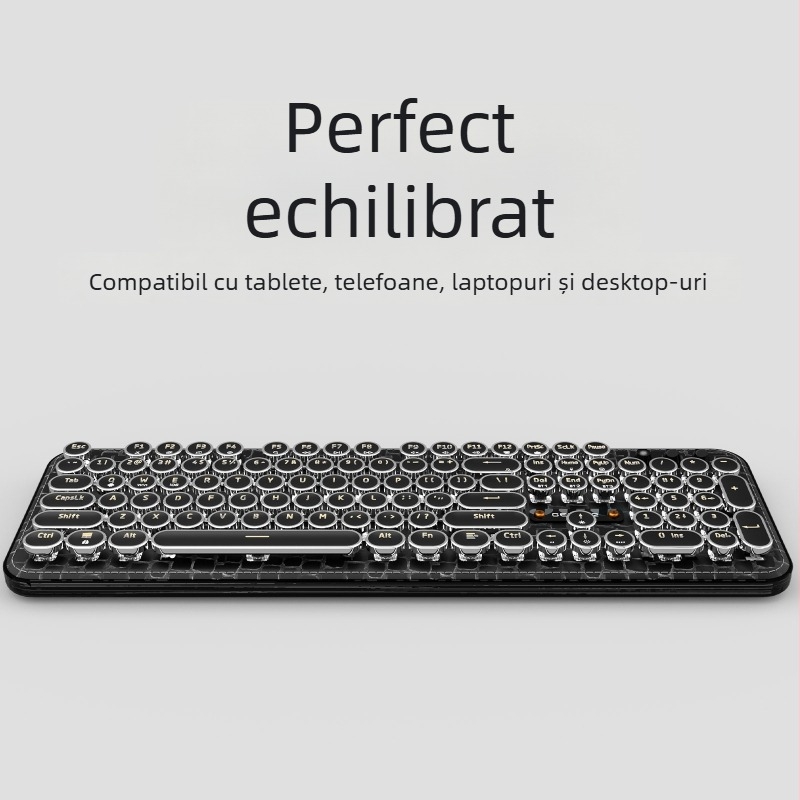 Tastatură mecanică cu switch verde, peste 98 taste, conectivitate tri-mod (cablu, wireless și Bluetooth), iluminare monocromă