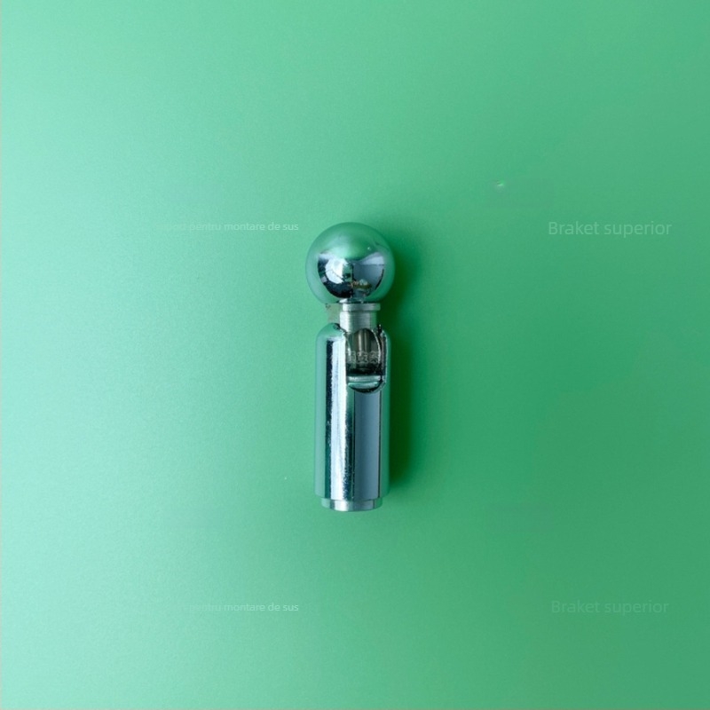 Cap de bilă universal metalic cu adaptor de 17 mm pentru trepied 1/4, montaj prin rotație, rotație verticală 90°, rotație orizontală 0°, greutate 0.006