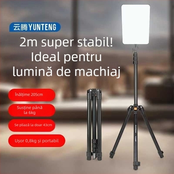 Yunteng 5228 Trepied pentru fotografie din aliaj de aluminiu, design anti-pliere, cap adaptor, sarcină 2-5 kg