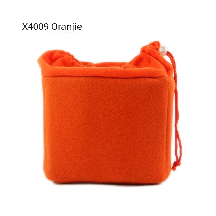 Geantă interioară din catifea pentru aparat DSLR/mirrorless, protecție la șocuri și praf, închidere prin șnur, model X4009