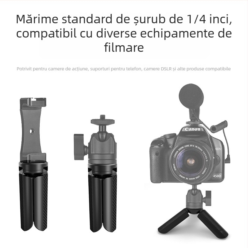 Trepied de masă mini cu stabilizator 3D – din nailon și fibre, WT007, suport până la 2 kg