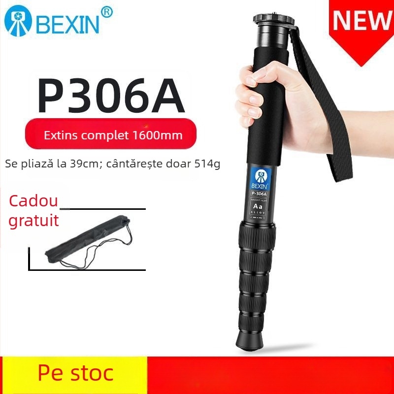 Monopod P306A de la BEXIN, aliaj de aluminiu, capacitate de încărcare 6-10 kg