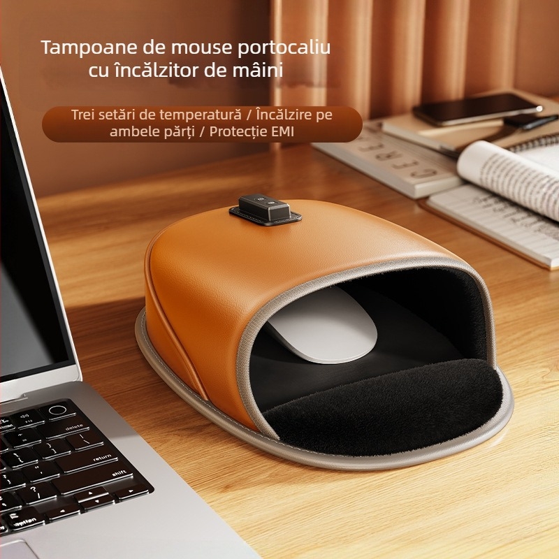 Pad de mouse din piele, încălzit, cu încălzire pentru mâna, față unică, model 06075803