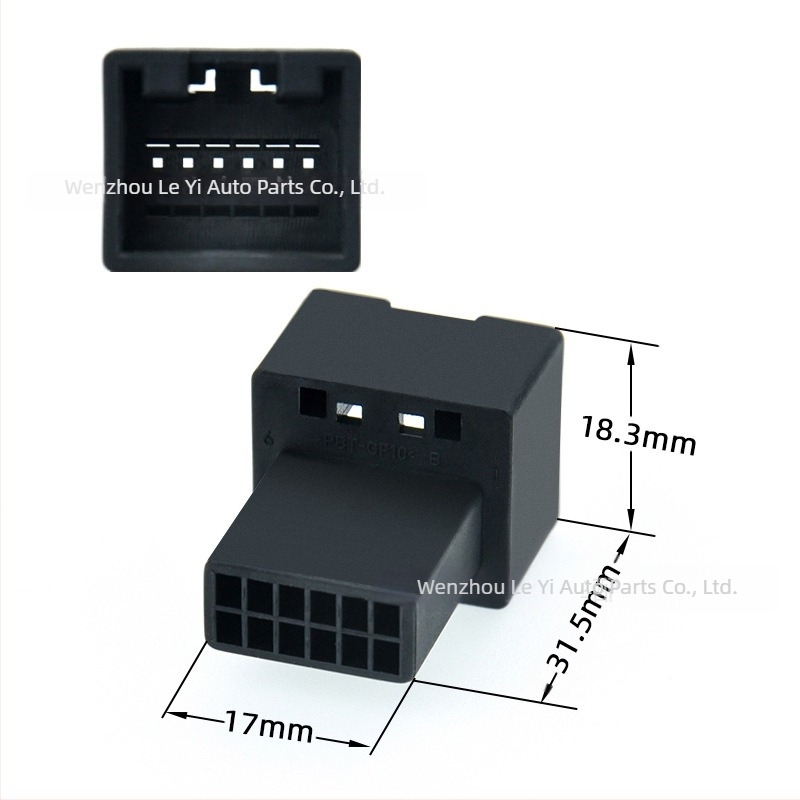 Conector modul radar de parcare inversă, carcasă din cauciuc, Le Yi, izolator PBT, pentru mașină
