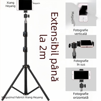 Suport pentru telefon - stativ Bluetooth multifuncțional pentru transmisiuni live, cu selfie stick, pentru birou, lângă pat sau podea