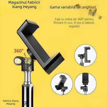 Suport pentru telefon - stativ Bluetooth multifuncțional pentru transmisiuni live, cu selfie stick, pentru birou, lângă pat sau podea