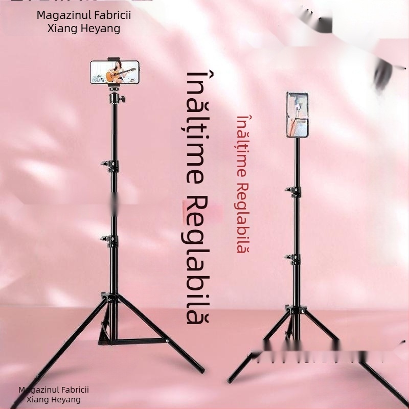 Suport pentru telefon - stativ Bluetooth multifuncțional pentru transmisiuni live, cu selfie stick, pentru birou, lângă pat sau podea