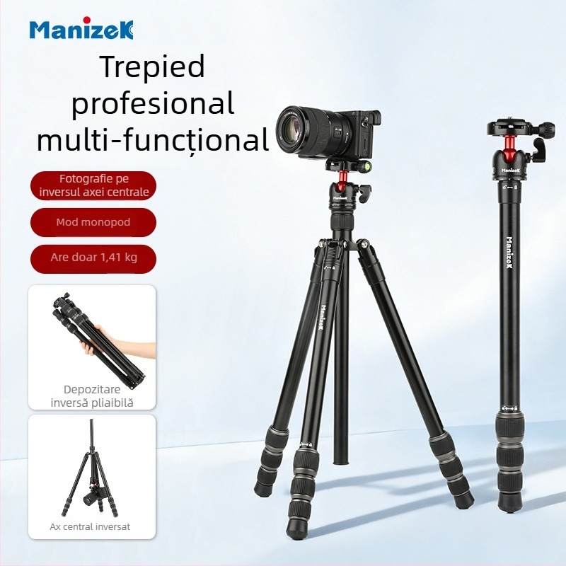 Manjike TP611 trepied DSLR – aliaj de aluminiu, încărcare maximă 5 kg, greutate 1,41 kg