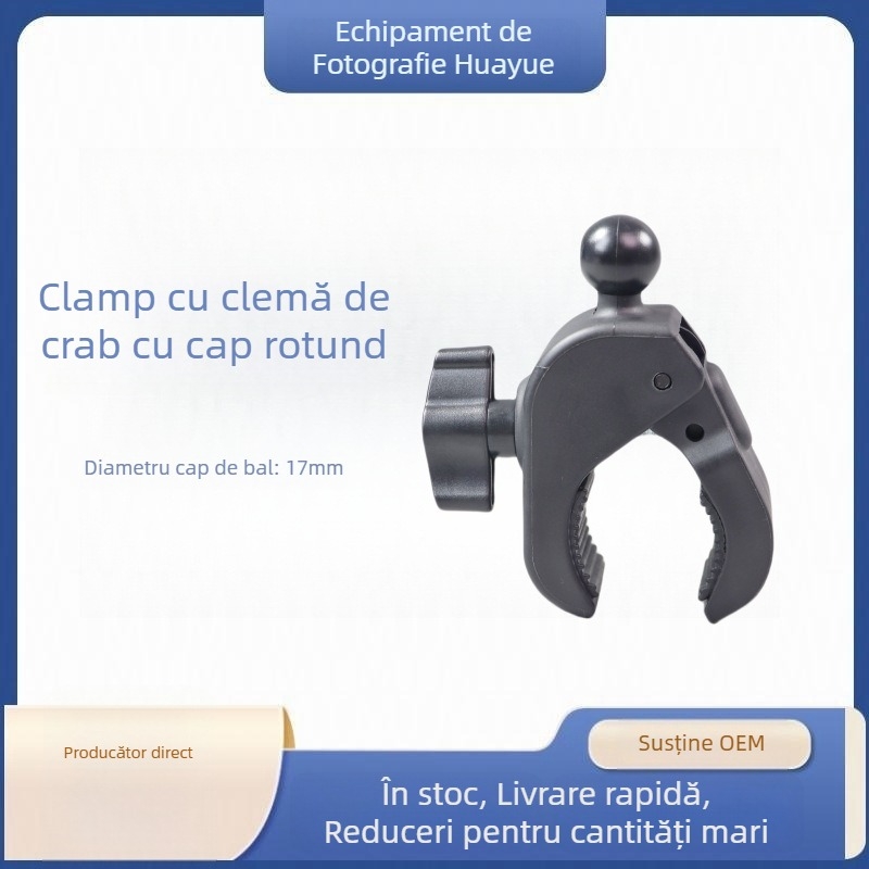 Stativ pentru transmisiile live cu clemă pentru cap sferic și clemă extensibilă, pentru țeavă circulară de bicicletă, model Hy-pj18, din plastic