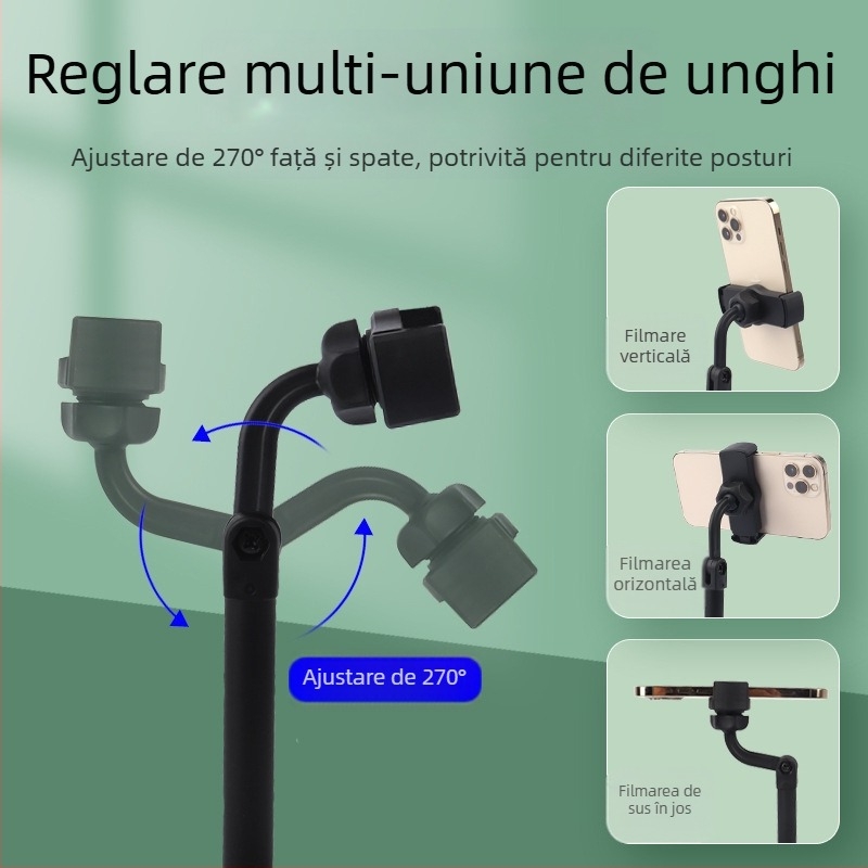Suport de birou pentru telefon cu bază rotativă, ridicare reglabilă, corp din plastic, opțiune de personalizare