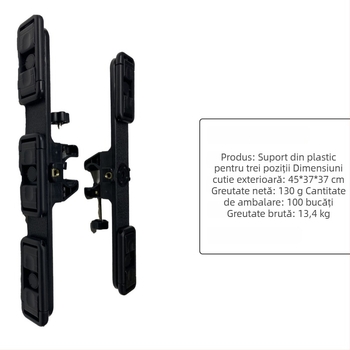 Set cap de trepied pentru telefonul mobil, cu montură reglabilă în trei poziții și clips supliment pentru cameră; plastic ABS; încărcare maximă 2–5 kg