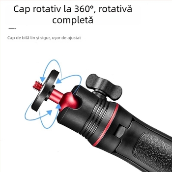 Trepied pentru Insta360 GO3S/GO3 – selfie stick de mână cu 3 secțiuni, ABS/aluminiu, încărcare până la 2 kg, înregistrare stabilă