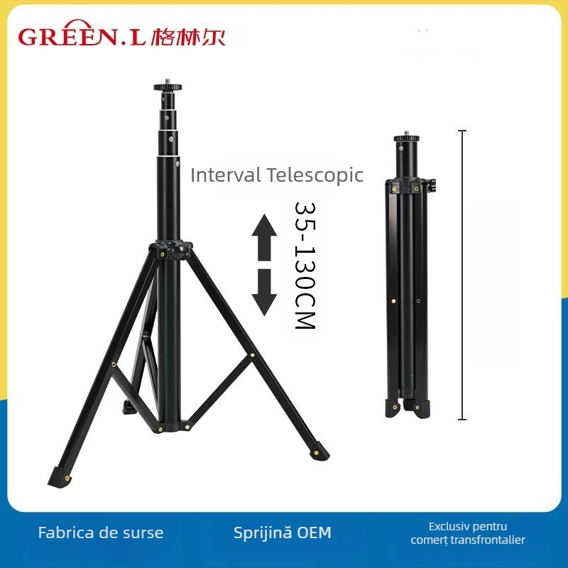 Suport pentru telefon și cameră pentru emisiuni live – trepied pliabil, aliaj de aluminiu/ABS, suport universal, pentru utilizare pe birou și în exterior, personalizare disponibilă.