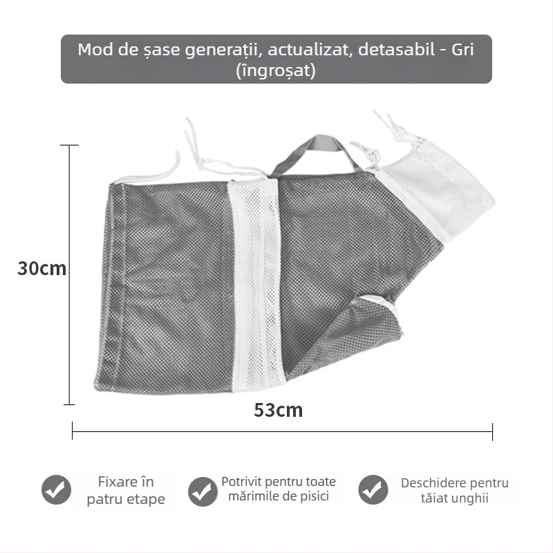Sac de Spălat Pisici, a cincea generație, multifuncțional, anti-zgârieturi, tăierea unghiilor, fixare pentru pisici