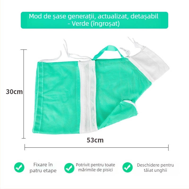 Sac de Spălat Pisici, a cincea generație, multifuncțional, anti-zgârieturi, tăierea unghiilor, fixare pentru pisici