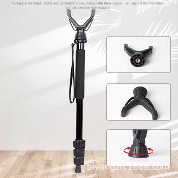 Monopod D264, aliaj de aluminiu, 4 secțiuni, capacitate de încărcare 6 kg