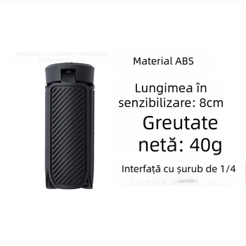 Mini trepied pentru camerele de acțiune, ABS, model Universal, greutate 40 g, sarcină de până la 2 kg, lansat în 2025