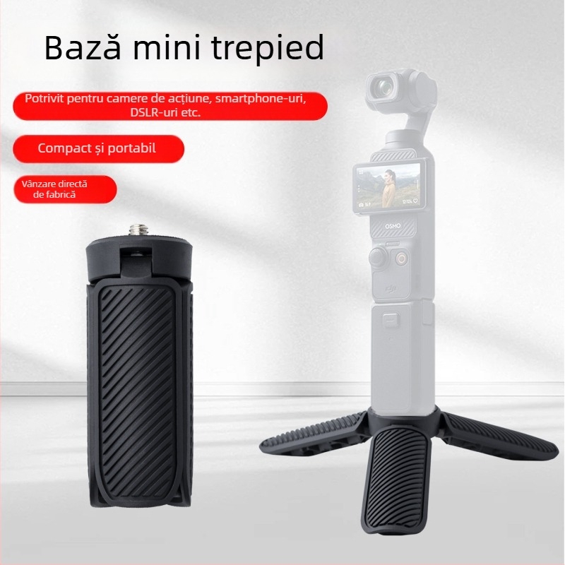 Mini trepied pentru camerele de acțiune, ABS, model Universal, greutate 40 g, sarcină de până la 2 kg, lansat în 2025