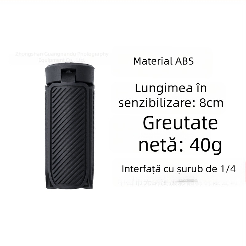 Mini trepied pentru camerele de acțiune, ABS, model Universal, greutate 40 g, sarcină de până la 2 kg, lansat în 2025