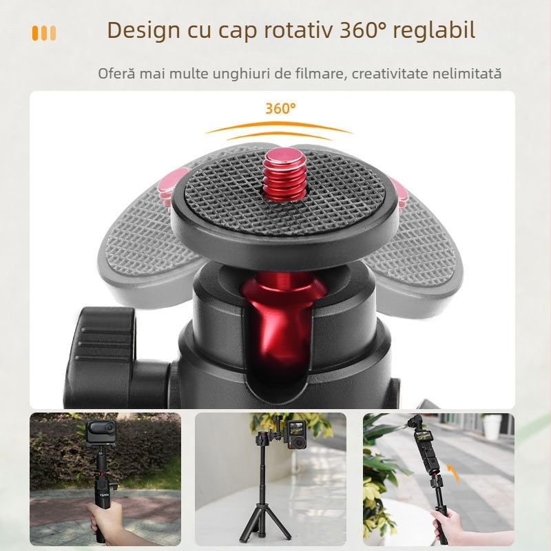 Flymile trepied pentru DJI Action 5 Pro — suport extensie pentru braț selfie, Pocket 3 trepied telescopic, 102.7 g