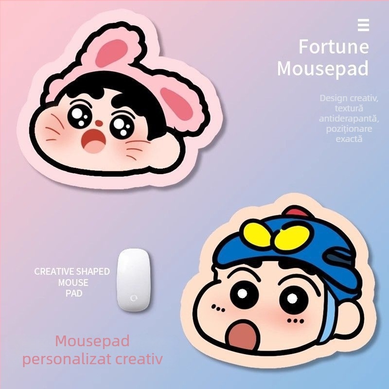 Padă mică pentru mouse, stil desen animat, Cauciuc natural, O singură față, Suport pentru încheietura mâinii, Imprimare prin transfer termic