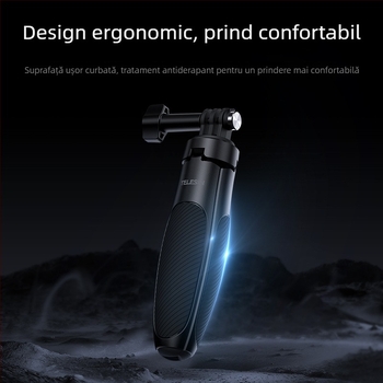 TELESIN Mini Selfie Stick 2.0 Universal, Aluminiu și Plastic, Trepied