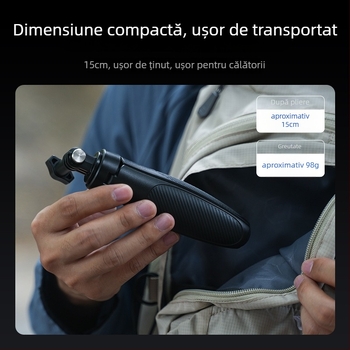 TELESIN Mini Selfie Stick 2.0 Universal, Aluminiu și Plastic, Trepied