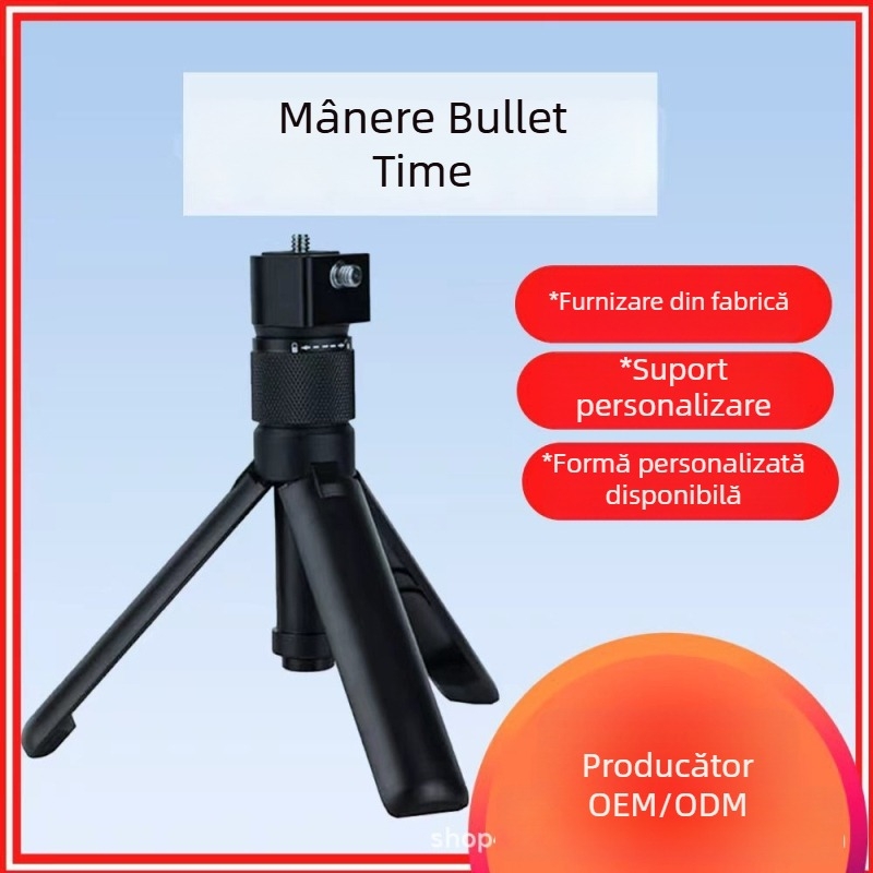 Selfie stick cu mâner rotativ, aliaj de aluminiu, pentru Insta360 X3/X4/X5 cameră de acțiune panoramică