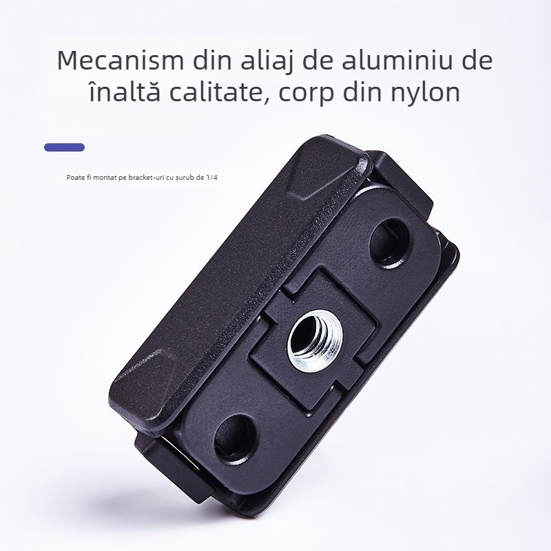 Bază magnetică cu eliberare rapidă, adaptor pliabil pentru DJI Osmo Action/Osmo360 — aliaj de aluminiu + PC, 0,018 kg