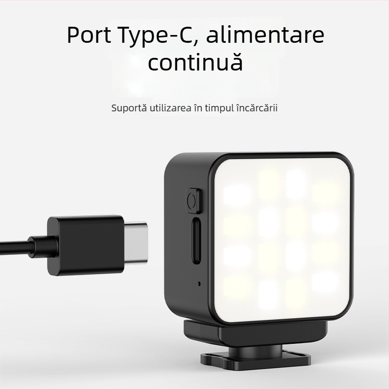 VRIG FD-02/01 Lumină de umplere magnetică pentru DJI Action5 – Material: plastic, versiune PCB, magnet; Compatibil cu Action5