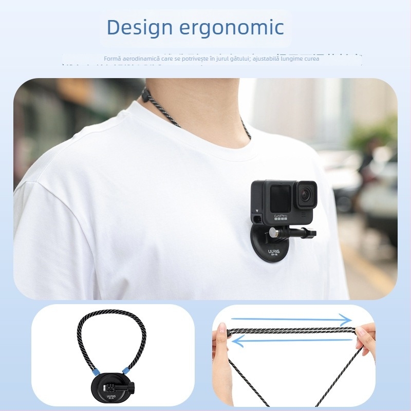 BH-14 Suport magnetic pentru gât pentru Insta360 Ace Pro, din plastic; Include bază magnetică și ambalaj; Servicii post-vânzare: trei garanții