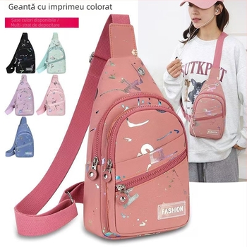 Geantă Crossbody Mini, Stil Stradal, Material Oxford, Închidere cu Fermoar, Buzunar Interior cu Fermoar