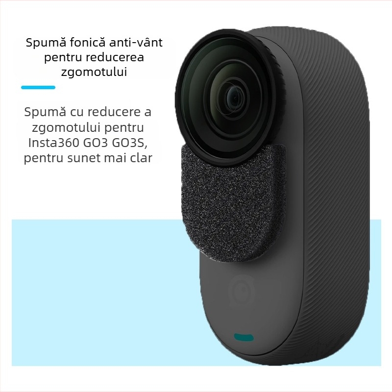 Burete acustic pentru Insta360 GO3/GO3S cu reducere a zgomotului și protecție împotriva vântului