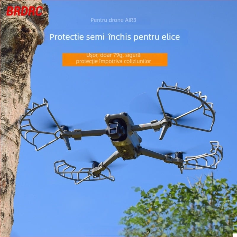 Brdrc capac de protecție a palelor pentru DJI Air 3S cu inel anti-coliziune, model Ewb9843