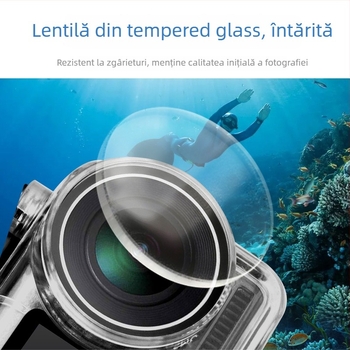 Carcasă spate impermeabilă cu ecran tactil pentru DJI Osmo Action 4/Action 3, modelul 2036, PC de înaltă transparanță rezistent la coroziune (Bayer 2805)
