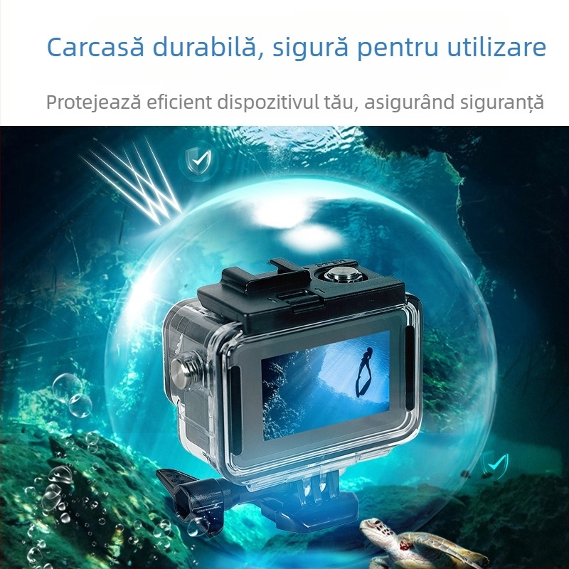 Carcasă spate impermeabilă cu ecran tactil pentru DJI Osmo Action 4/Action 3, modelul 2036, PC de înaltă transparanță rezistent la coroziune (Bayer 2805)