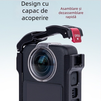 Cage metal pentru DJI Osmo 360 Cameră de acțiune panoramică (Material: aliaj de aluminiu + oțel inoxidabil + silicon; Model Tl-a10; Compatibil: DJI Osmo 360)