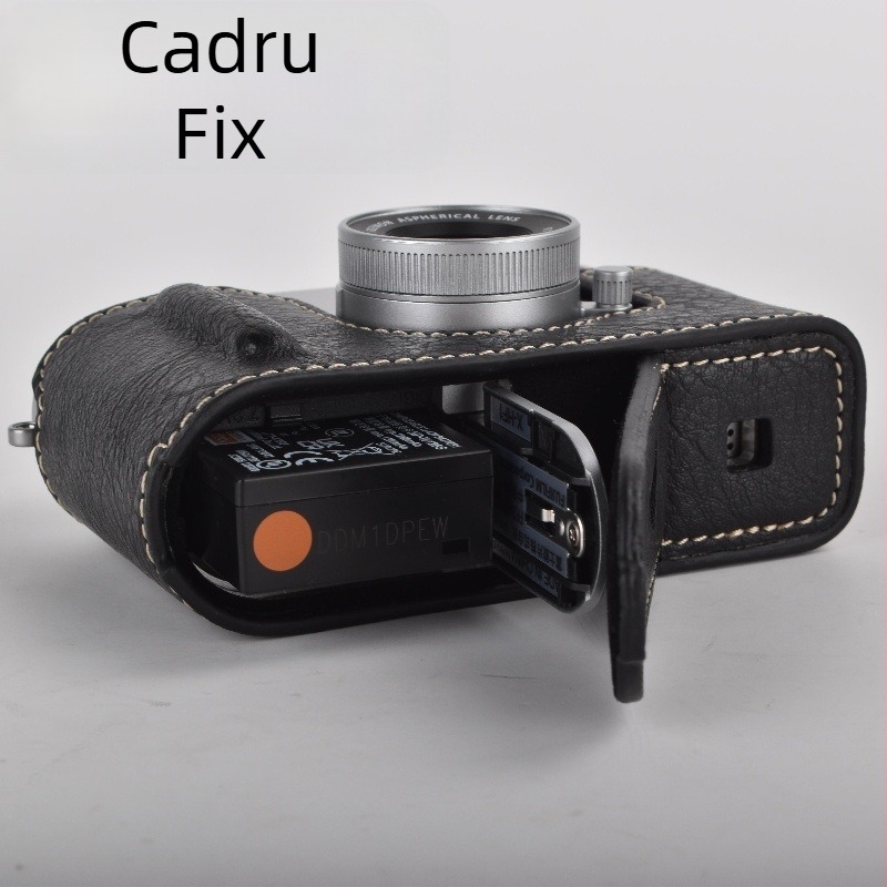 Geantă pentru cameră mirrorless Fujifilm X-Half cu fund PU din piele, protecție la șocuri, curea de umăr, căptușeală catifelată, incapere pentru un X-Half/X-HF