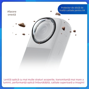 Cap de protecție Insta360 X4 | Model: Oglindă protector avansată | Material: sticlă | Compatibil cu X4 | Garanții: trei