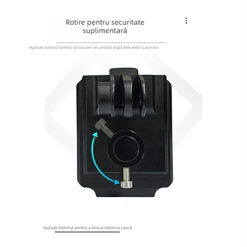 Montură pentru cască cu eliberare rapidă, aliaj de aluminiu, pentru GoPro 13/12/11 și alte camere de acțiune