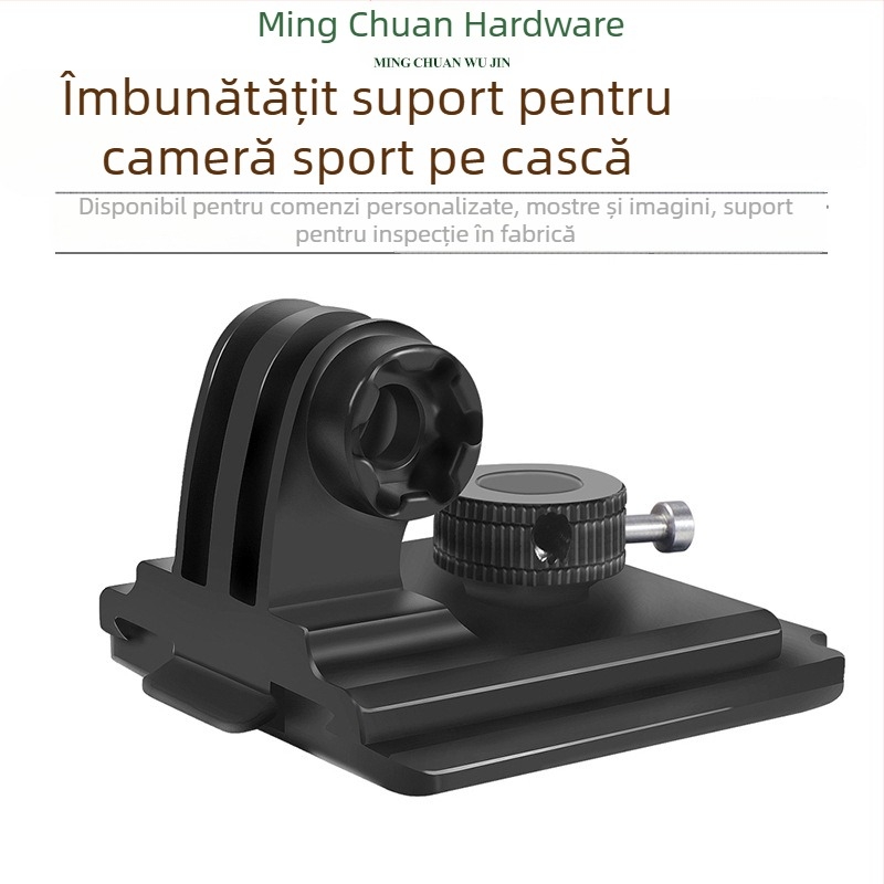 Montură pentru cască cu eliberare rapidă, aliaj de aluminiu, pentru GoPro 13/12/11 și alte camere de acțiune