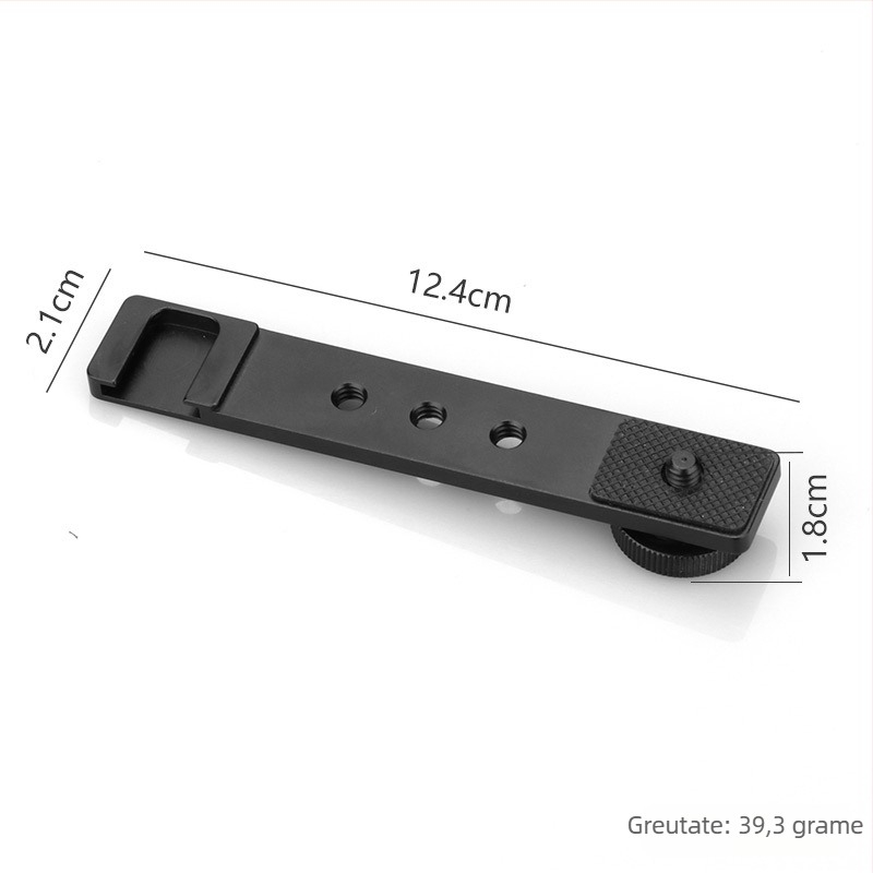 GP20 Suport Cold Shoe — Aliaj din Aluminiu, Bază pentru Gimbal, Șină pentru Cameră, Suport pentru Microfon și Iluminare prin Hot Shoe