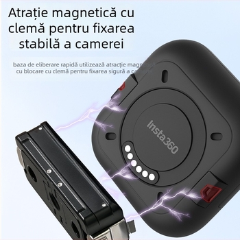 Bază magnetică cu eliberare rapidă universală pentru Insta360 GoUltra — bază mini portabilă din aliaj de aluminiu