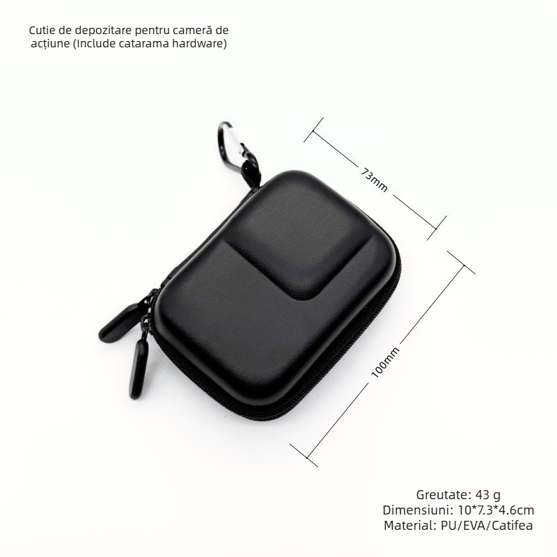 Geantă GoPro pentru camere sportive — Shadow Stone, Compatibilitate generală, Include burete, Imprimare logo disponibil