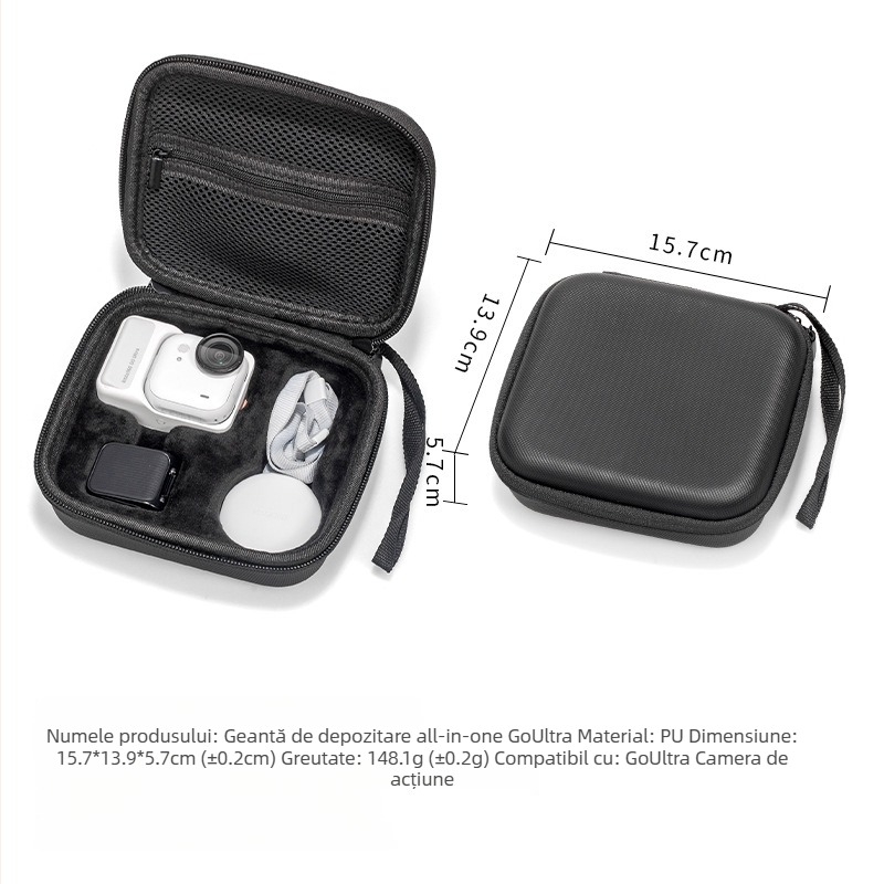 Carcasă EVA pentru Insta360 GO Ultra – ușoară, protecție anti-cadere, portabilă, compatibilă cu GO Ultra, material EVA, imprimare logo disponibil